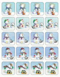 Cutest Ever Snowman Christmas Stickers