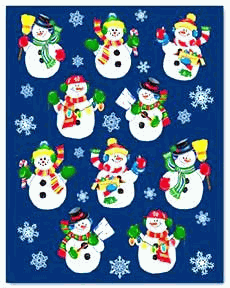 Happy Snowmen Stickers