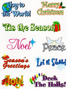 Christmas Phrases & Sayings Stickers