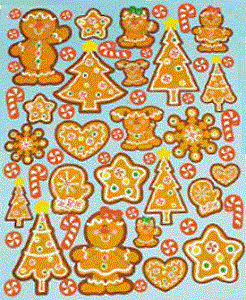 Gingerbread Cookies Christmas Stickers