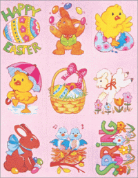 Easter Bunnies & Chicks Stickers