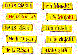 He is Risen Easter Banner Stickers