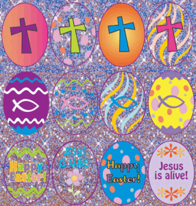 Happy Easter Eggs Stickers