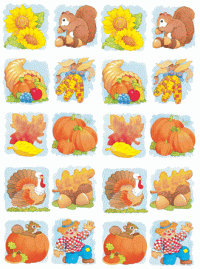 Thanksgiving Stickers - Thanksgiving Fall Harvest