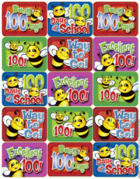 Busy Bees - 100 Days of School Stickers
