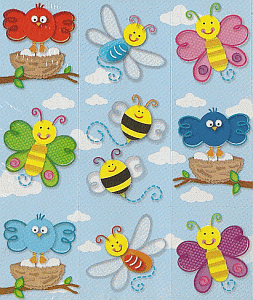 Birds, Bugs, & Butterflies Stickers