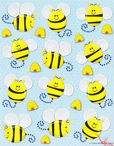 Cute Yellow Bee Stickers
