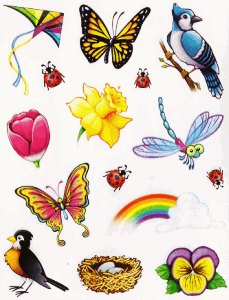Spring Time Theme Stickers