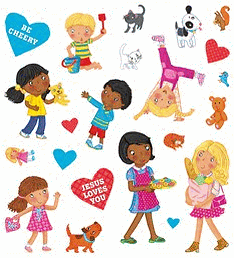 Cheerful Hearts Kids Stickers