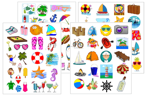Vacation Theme Stickers