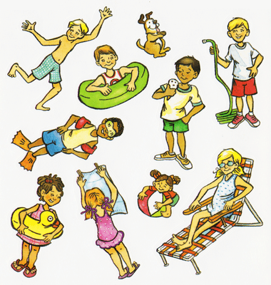 Summer Kids Fun Stickers