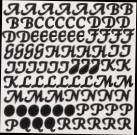 Calligraphy Stickers - 5/8 Inch Black