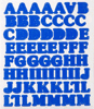 ABC & 123 Stickers - 3/8 Inch Blue