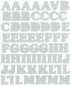 ABC & 123 Stickers - 3/8 Inch White