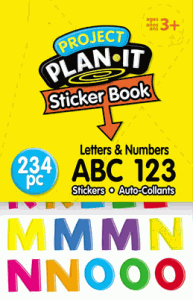 Colored Block Letters Sticker Book