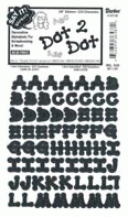 Dot 2 Dot Letter Stickers - 3/8 Inch Black