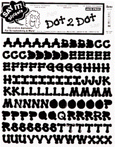 Black Dot 2 Dot Letter Stickers - 5/8 Inch