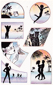 Ocean Silhouette Stickers