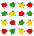 Mini Chart Apple Stickers