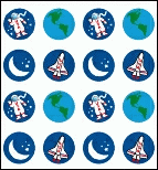 Mini Space Chart Stickers