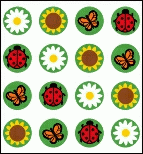 Mini Chart Daisy Bug Stickers