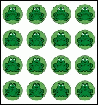 Mini Green Frog Stickers