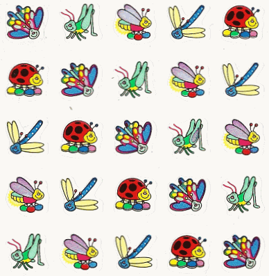 Mini Bug Chart Stickers