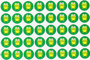 Cutest Frog Mini Stickers - 90 pc