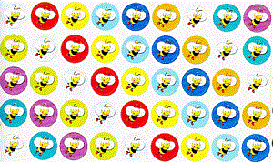 Honey Bee Mini Stickers 90 pc