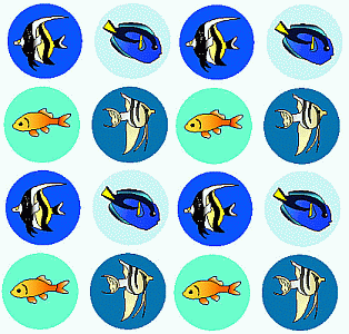 Mini Aquarium Fish Chart Stickers