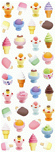Ice Cream Mini Chart Stickers