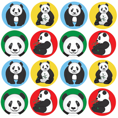 Mini Panda Dot Stickers