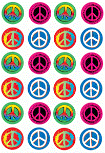 Mini Peace Sign Stickers