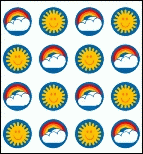 Mini Rainbow Sunshine Chart Stickers