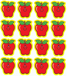 Happy Red Apple Mini Stickers