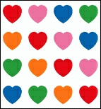 Mini Chart Assorted Heart Stickers