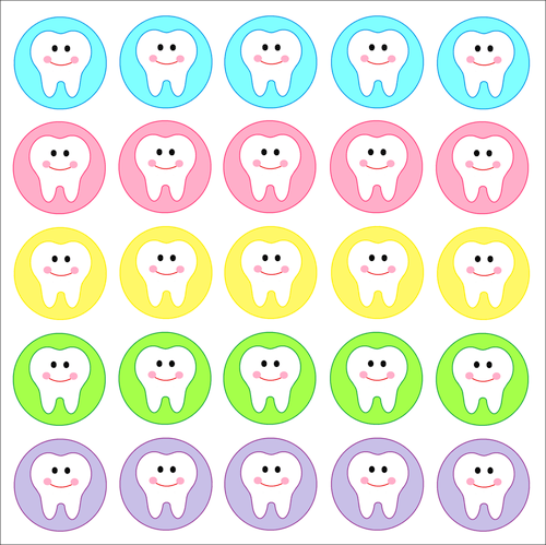 Mini Brush Your Teeth Stickers - Pastel