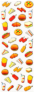Fast Food Mini Stickers