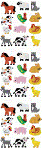 Farm Animal Mini Stickers