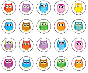 Colorful Owls Mini Stickers