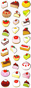 Party Cake Mini Stickers