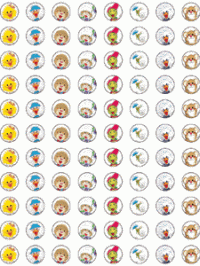 Mini Dot Suzy Zoo Theme Chart Stickers
