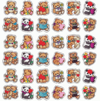 Mini Teddy Bear Stickers