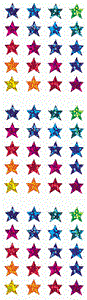 Tiny Metallic Colored Star Stickers