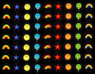 Colorful & Fun Celebration Mini Stickers