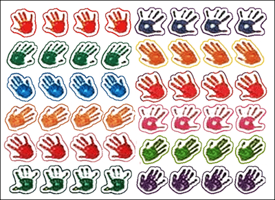 Mini Hand Print Stickers