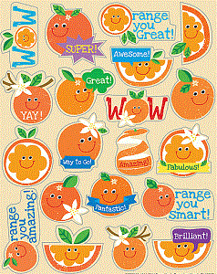 Scented Orange Praise Stickers