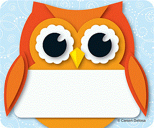Hoot Owl Name Tag Stickers