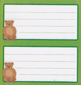 Teddy Bear Name Tag Stickers