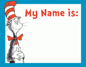 Dr Seuss Sticker Name Tags
